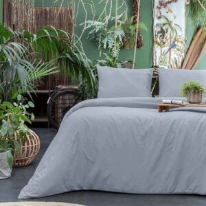 Origins Gerecycled Katoen - Grijs 2-persoons (200 x 200/220 cm + 2 kussenslopen)