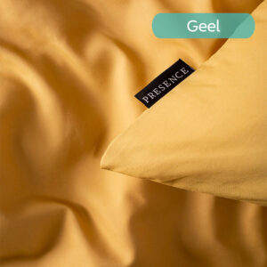 Presence Percale Uni 1-persoons (140 x 200/220 + 1 kussensloop), Kleur: Geel Dekbedovertrek