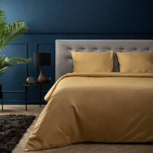 Presence Percale Uni - Geel 1-persoons (140 x 240 cm + 1 kussensloop) Dekbedovertrek