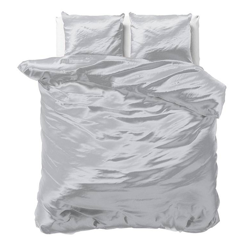 Sleeptime Elegance Satijn Geweven Uni - Zilver Dekbedovertrek 2-persoons (200 x 220 cm + 2 kussenslopen) Dekbedovertrek
