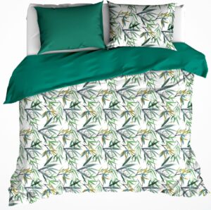 De Witte Lietaer Dekbedovertrek Salix Deep Jungle -Hotelmaat - 260 x 240 cm - Katoen Perkal