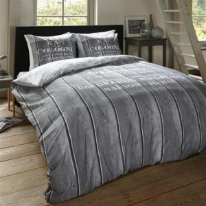 Dreamhouse Bedding Flanel Cologne - Dekbedovertrek - Eenpersoons - 140x200/220 + 1 kussensloop 60x70 - Grijs