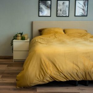 Beau Maison Velvet Dekbedovertrek Champagne Goud 240 x 200/220 cm + 2 kussenslopen