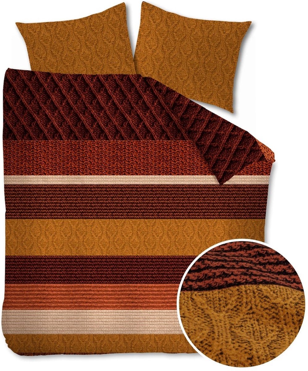 Beddinghouse Lowie Dekbedovertrek - Terra - 260 x 200/220 cm + 2x 60 x 70 cm