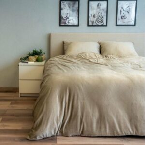 Beau Maison - Velvet Dekbedovertrek - Taupe Grey - 240 x 200/220 cm + 2 kussenslopen