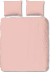 Cheqo® Satijnen Dekbedovertrek - 140x200/220cm - Inclusief Kussenslopen - Tweepersoons Twijfelaar - 100% Katoen Satijn - Roze. licht