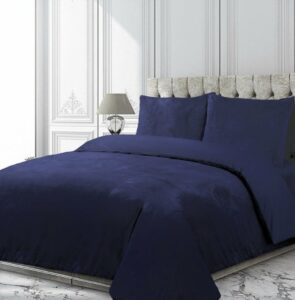 Dekbedovertrek Velvet Couture Effen Blauw 140x200 lekker zacht