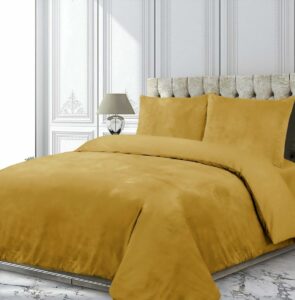 Dekbedovertrek Velvet Couture Effen Geel 200x200/220 lekker zacht