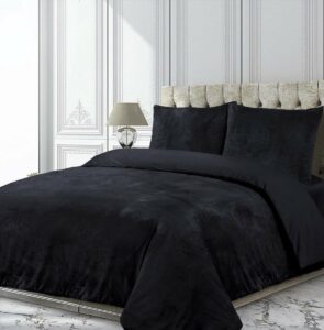 Dekbedovertrek Velvet Couture Effen Zwart 140x200 lekker zacht