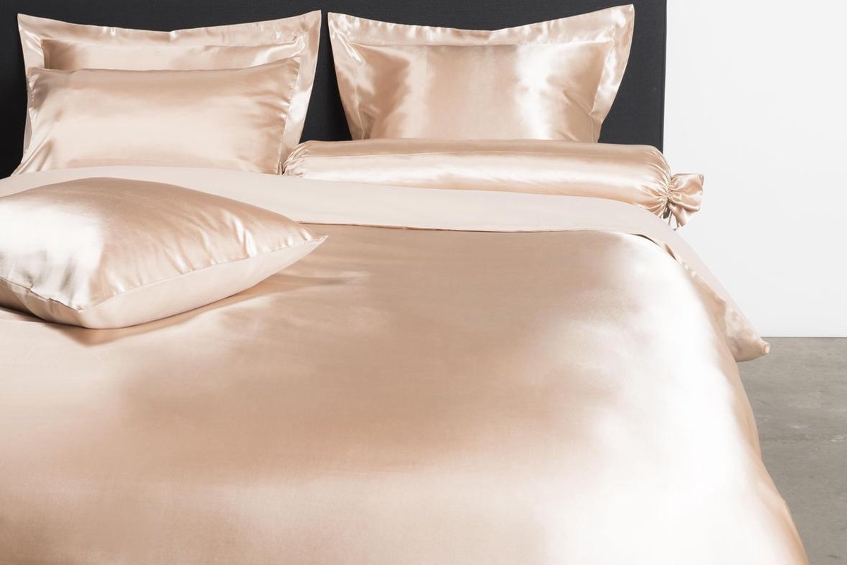Ambianzz Bedding - Satijn Uni - Dekbedovertrek - Lits-jumeaux - 240x200/220 cm - Taupe