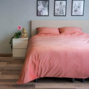 Beau Maison - Velvet Dekbedovertrek - Rosewood - 240 x 200/220 cm + 2 kussenslopen