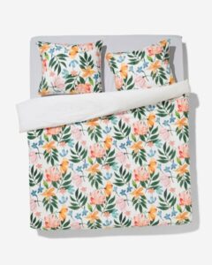 HEMA Dekbedovertrek 240x220 Zacht Katoen - Bloemen (multi)