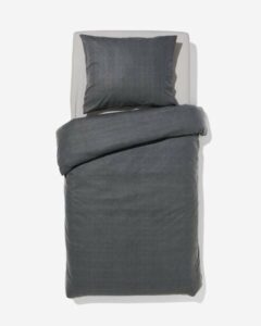 HEMA Dekbedovertrek Flanel 140x220 Visgraat Groen