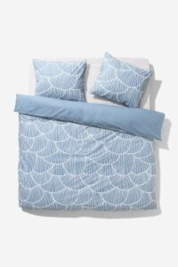 HEMA Dekbedovertrek Zacht Katoen 200x220 Zwammen Blauw (blauw)