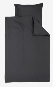 HEMA Hotel Dekbedovertrekset Katoen Percal 140 X 200 Cm (donkergrijs)