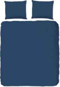 Hoogwaardige Katoen Tweepersoons Dekbedovertrek Uni Jeans | 200x200/220 | Fijn Geweven | Ademend En Luxe