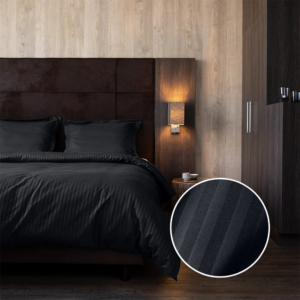 Dekbedovertrek Dallas - Lits-Jumeaux (240x220 cm) - Zwart & Wit & Blauw & Groen & Creme & Antraciet Microvezel - Dessin: Strepen - Zensation -