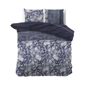 Dekbedovertrek Sophie - Lits-Jumeaux (240x220 cm) - Blauw & Groen Polyester-katoen - Dessin: Ruiten - Sleeptime Elegance - Dekbed-Discounter.nl