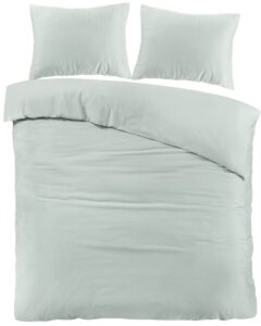 Premium tencel dekbedovertrek uni groen - 200x200/220 (tweepersoons) - comfortabel en zacht - ademend en absorberend - luxe kwaliteit - zalig slapen