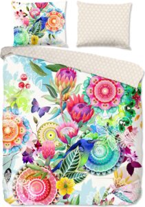 Luxe katoen/satijn dekbedovertrek Ziva - 240x200/220 (lits-jumeaux) - prachtige kleuren - subtiele glans - chique uitstraling - heerlijk zacht en soepel - hoogwaardige kwaliteit - huidvriendelijk en duurzaam - optimale slaapcomfort