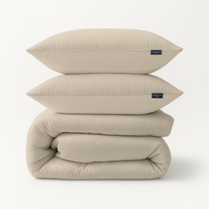 Dekbedovertrek Mousseline - Lits-Jumeaux (240x220 cm) - Wit/ Bruin/ Taupe/ Grijs/ Roze/ Petrol/ Off-white Microvezel - Dessin: Effen - Zydante -