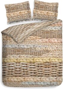 Premium Biologisch Katoen/Satijn Tweepersoons Dekbedovertrek Knitted | 200x200/220 | Luxe En Comfortabel | Hoogwaardige Kwaliteit