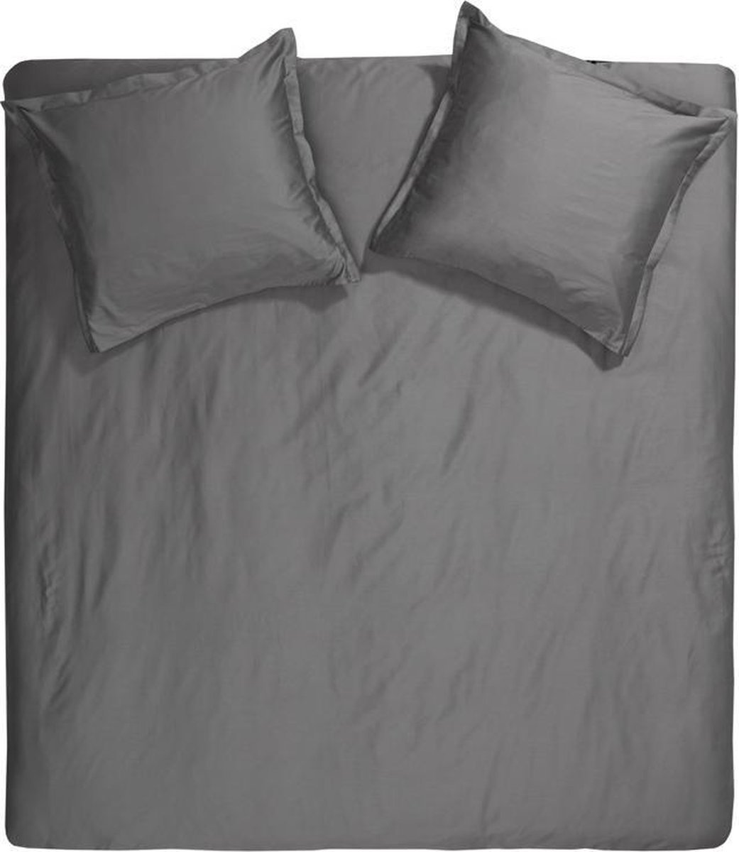 Premium Luxe Katoen/Satijn Extra Breed Dekbedovertrek Uni Antraciet | 260x200/220 | Heerlijk Zacht En Soepel | Prachtige Subtiele Glans
