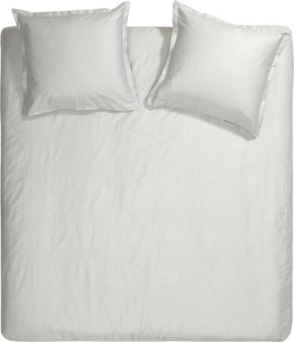 Premium Luxe Katoen/Satijn Extra Breed Dekbedovertrek Uni Grijs | 260x200/220 | Heerlijk Zacht En Soepel | Prachtige Subtiele Glans