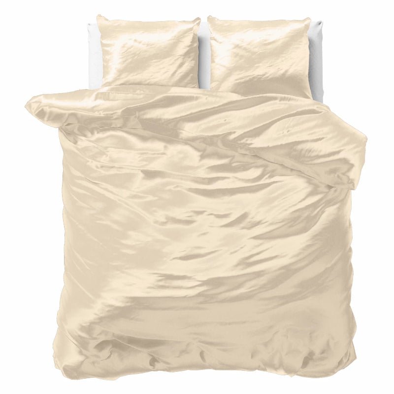 Dekbedovertrek Beauty Skin Care - Crème - Eenpersoons (140x200 Cm) - Crème Microvezel - Effen - Sleeptime - Dekbed-Discounter.nl