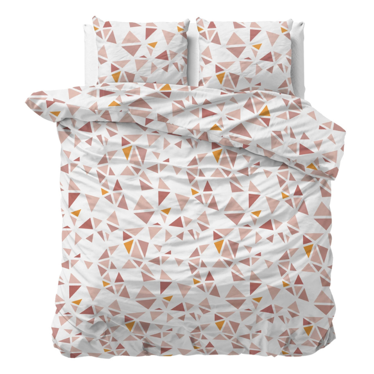 Dekbedovertrek Bella - Tweepersoons (200x200 Cm) - Wit Polyester-katoen - Patroon - Sleeptime Elegance - Dekbed-Discounter.nl
