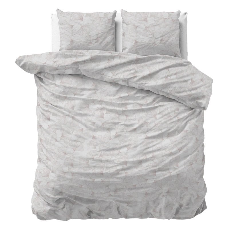 Dekbedovertrek Callan - Eenpersoons (140x200 Cm) - Wit Polyester-katoen - Patroon - Sleeptime Elegance - Dekbed-Discounter.nl