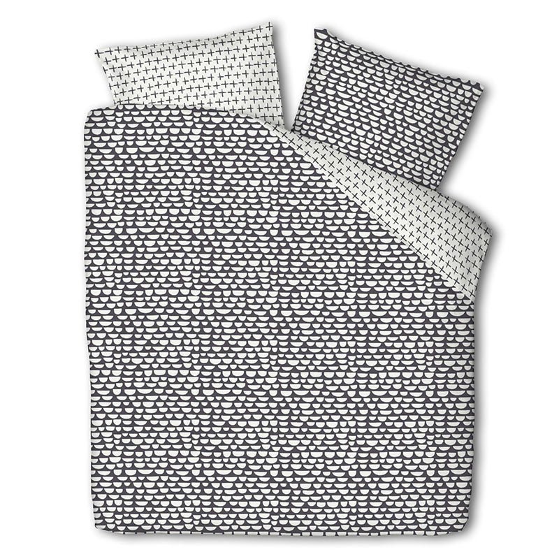 Dekbedovertrek Cheerful Whimsy - Tweepersoons (200x200 Cm) - Groen Polyester-katoen - Patroon - Fresh And Co - Dekbed-Discounter.nl