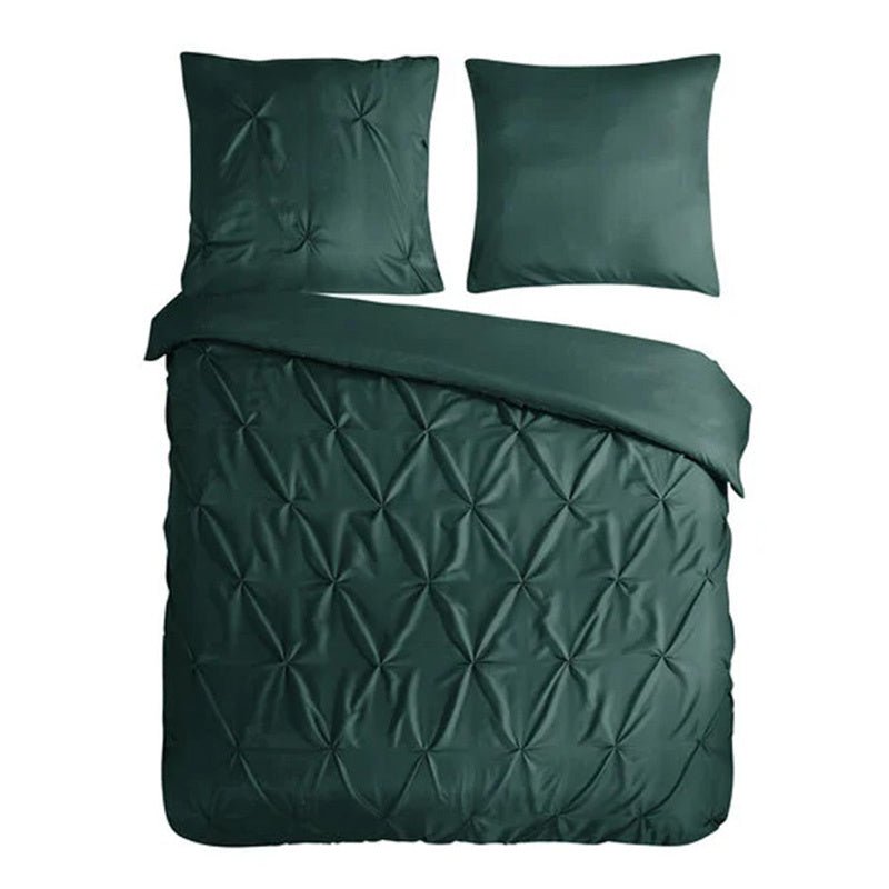 Dekbedovertrek Chesterfield - Donkergroen - Tweepersoons (200x200 Cm) - Groen Microvezel - Hotel Luxe - Pure - Dekbed-Discounter.nl