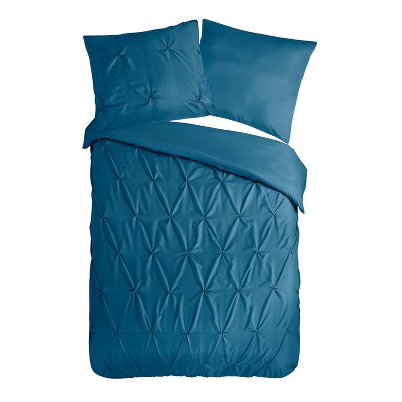 Dekbedovertrek Chesterfield - Petrol - Eenpersoons (140x200 Cm) - Petrol Microvezel - Effen & Hotel Luxe - Pure - Dekbed-Discounter.nl