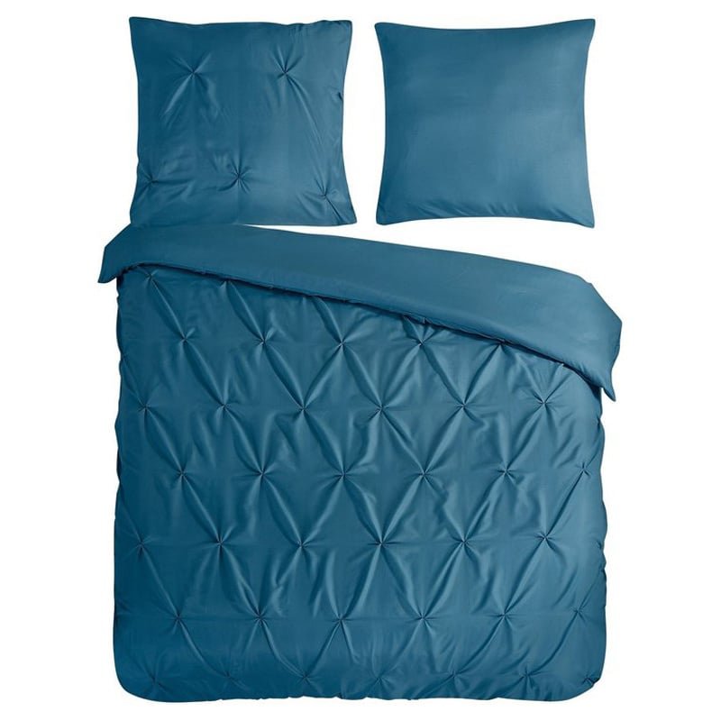 Dekbedovertrek Chesterfield - Petrol - Lits-Jumeaux (240x220 Cm) - Petrol Microvezel - Effen & Hotel Luxe - Pure - Dekbed-Discounter.nl