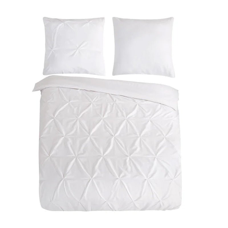 Dekbedovertrek Chesterfield - Wit - Lits-Jumeaux (240x220 Cm) - Wit Microvezel - Hotel Luxe - Pure - Dekbed-Discounter.nl