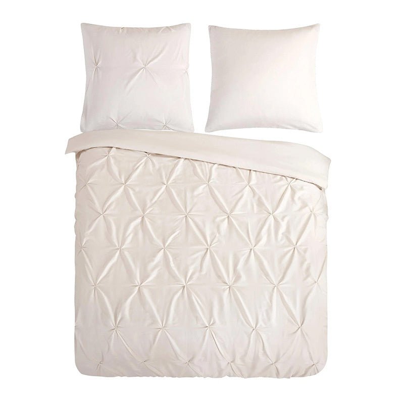 Dekbedovertrek Chesterfield - Zand - Eenpersoons (140x200 Cm) - Zand Microvezel - Hotel Luxe - Pure - Dekbed-Discounter.nl
