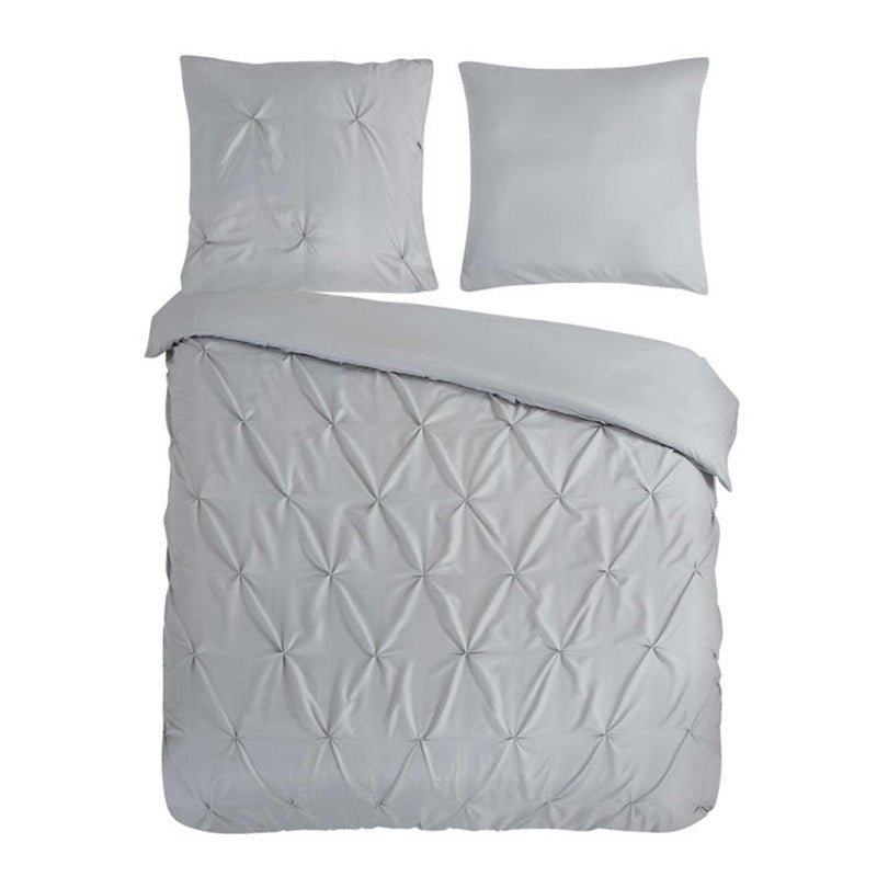 Dekbedovertrek Chesterfield - Zilvergrijs - Tweepersoons (200x200 Cm) - Grijs Microvezel - Hotel Luxe - Pure - Dekbed-Discounter.nl