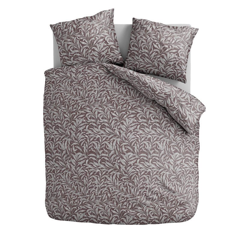 Dekbedovertrek Classic Foliage - Tweepersoons (200x200 Cm) - Paars Microvezel - Natuur - Zydante - Dekbed-Discounter.nl