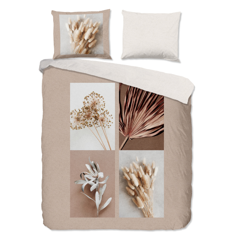 Dekbedovertrek Dekbedovertek Katoen - Kami - Lits-Jumeaux (240x220 Cm) - Meerkleurig Katoen - Natuur & Bloemen - Good Morning - Dekbed-Discounter.nl