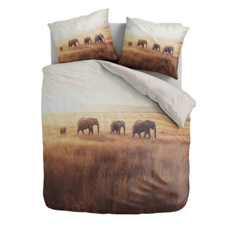 Dekbedovertrek - Elephant Plains - Lits-Jumeaux (240x220 Cm) - - - Zydante - Dekbed-Discounter.nl