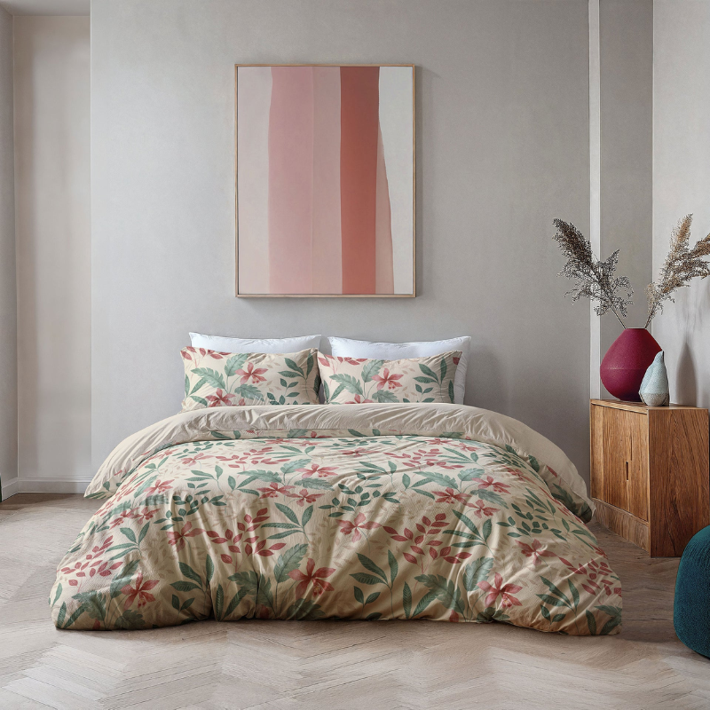 Dekbedovertrek Floral Finesse - Eenpersoons (140x200 Cm) - Microvezel - - Byrklund - Dekbed-Discounter.nl