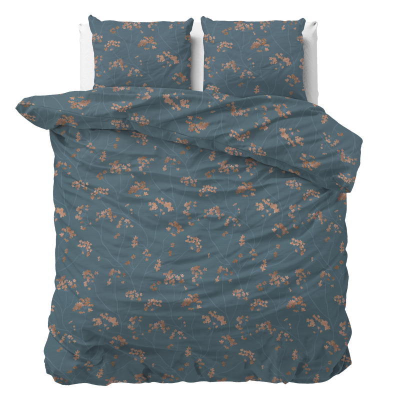 Dekbedovertrek Gia - Eenpersoons (140x200 Cm) - Taupe Microvezel - Natuur - Sleeptime - Dekbed-Discounter.nl