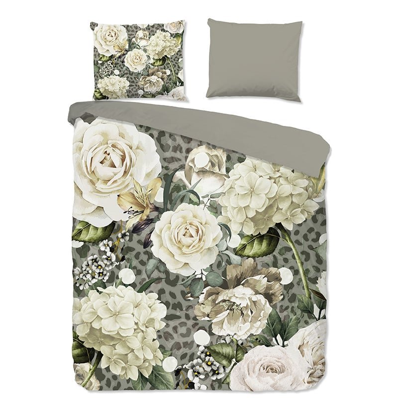 Dekbedovertrek Joy - Eenpersoons (140x200 Cm) - Meerkleurig Microvezel - Bloemen - Pure - Dekbed-Discounter.nl