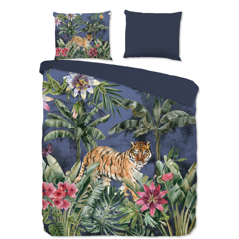 Dekbedovertrek Kane - Lits-Jumeaux (240x220 Cm) - Meerkleurig Microvezel - Bloemen & Dieren - Pure - Dekbed-Discounter.nl