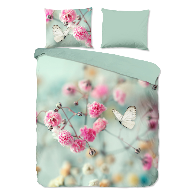 Dekbedovertrek Katoen - Adel - Lits-Jumeaux (240x220 Cm) - Meerkleurig Katoen - Natuur & Bloemen & Dieren - Good Morning - Dekbed-Discounter.nl