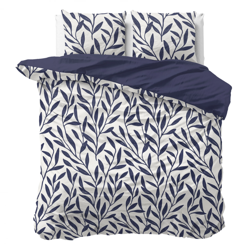 Dekbedovertrek Katoen - Blue Willow - Lits-Jumeaux (240x220 Cm) - Katoen - - Sleeptime Pure - Dekbed-Discounter.nl