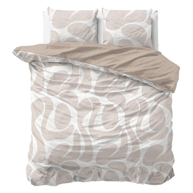 Dekbedovertrek Katoen - Curvo - Tweepersoons (200x200 Cm) - Meerkleurig Katoen - - Sleeptime Pure - Dekbed-Discounter.nl