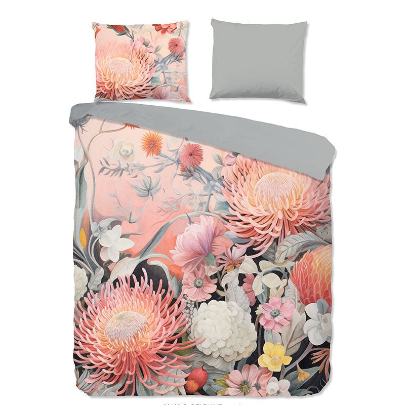 Dekbedovertrek Katoen - Delphine - Lits-Jumeaux (240x220 Cm) - Meerkleurig Katoen - Bloemen - Good Morning - Dekbed-Discounter.nl