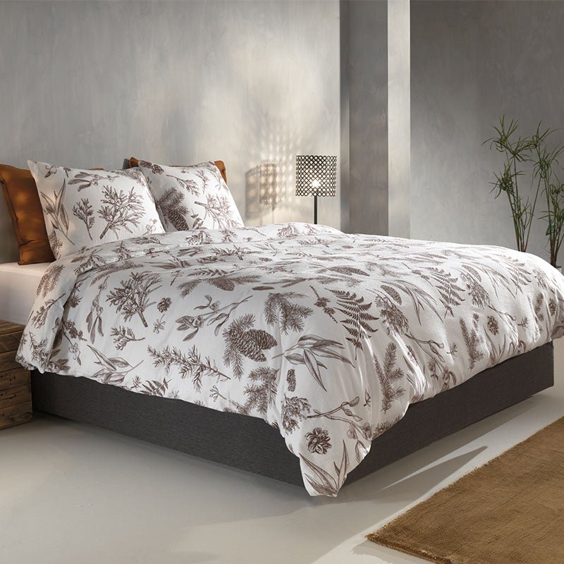 Dekbedovertrek Katoen Flanel - Esme - Eenpersoons (140x200 Cm) - Wit Flanel - Natuur - Zo!Home - Dekbed-Discounter.nl